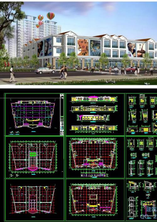 超市商场CAD平面图 超市商场设计CAD施工图