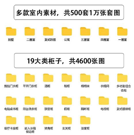 室内家装工装3D模型素材 CAD施工 图库SU模型