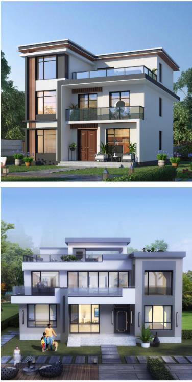 农村自建房别墅设计：户型布置+平面图+CAD代画+水电施工图+报审立面图
