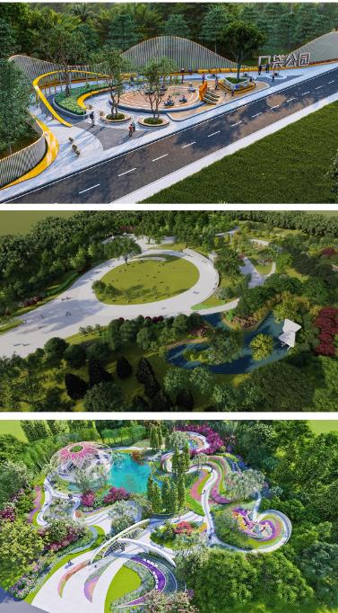 3800套现代公园广场园林景观设计SU模型 | 小游园节点+树池座椅坐凳小品草图大师资源