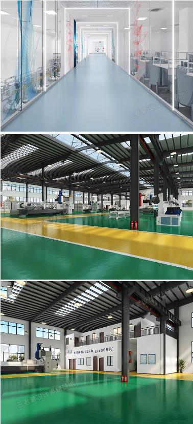 现代工厂车间流水线3D模型 – 工业厂房机床设备仓库3Dmax模型库