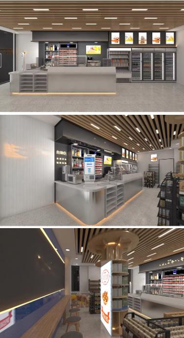便利店、零食店CAD施工图室内设计超市效果图方案及图库图纸素材