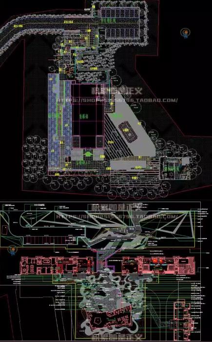 63套2023地产景观CAD施工图（园林住宅示范区大区）含水电植物文本模型实景