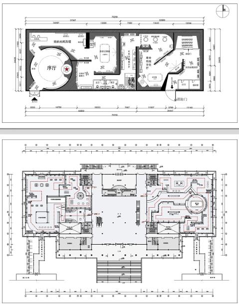 52套高端商业展馆设计方案-CAD平面布置图全集（历史文化/科技企业展厅适用）