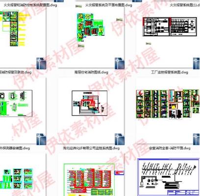 192套消防水电CAD设计图纸下载-含安防监控/电气线路/给排水系统/酒店商场工装施工图