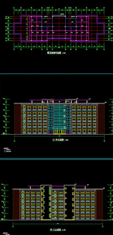 111款办公楼CAD施工图全套下载｜建筑+结构+水电专业图纸（含计算书）