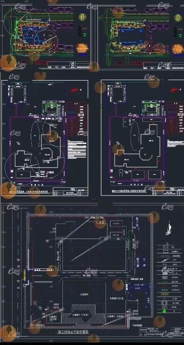 150套建筑工程施工现场平面布置图 CAD 图纸，附临水临电施工图