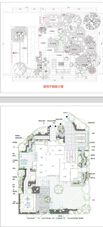 560套别墅花园CAD设计图下载 | 庭院景观施工图+植物配置方案（含平面图）