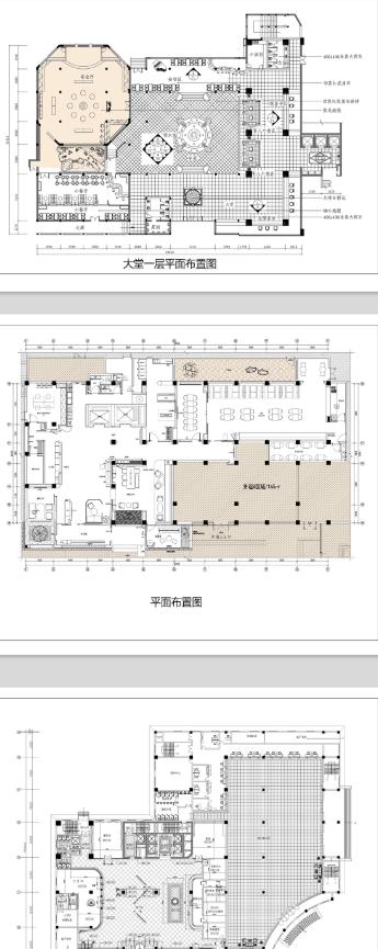 220套酒店大堂客房CAD施工图库（宾馆标间工装设计+平面布置方案图块）