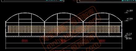 8套现代农业项目：智能玻璃温室大棚全套CAD施工图（钢结构/空调/种植布局）