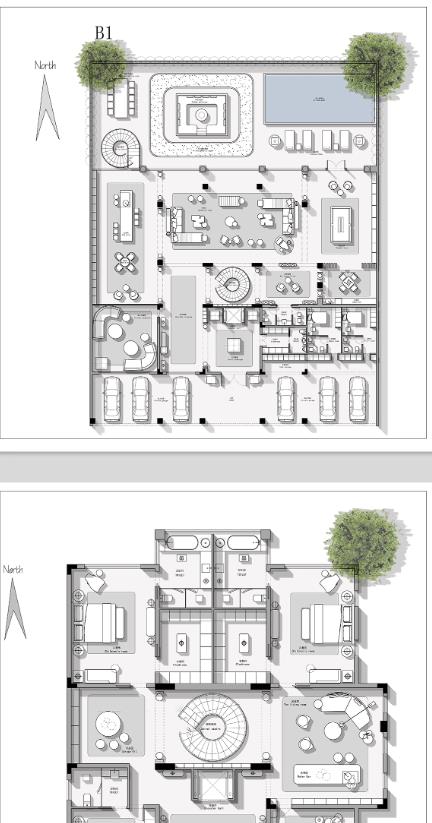 300套别墅自建房室内CAD平面图：全套施工图+立面图+水电布局设计方案