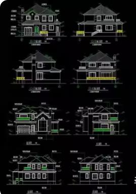 别墅 CAD 施工图纸合集 + 效果图 建筑装修素材