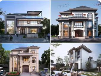 1381个文件2025农村最新自建房别墅素材合集 新中式 CAD + 效果图