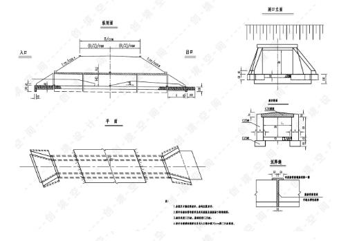 146套涵洞工程CAD施工图纸全套下载：盖板涵/圆管涵/拱涵/箱涵通用图设计施工图